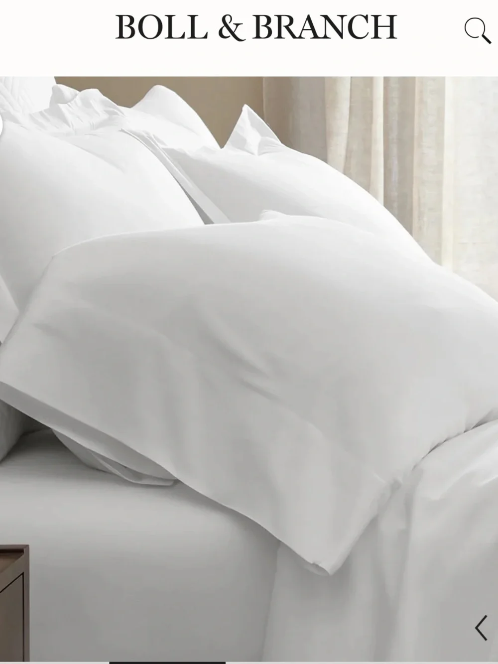 Boll & Branch White Signature Hemmed Pillowcase Set